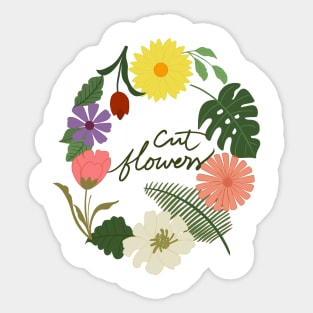 cut flowers Sticker